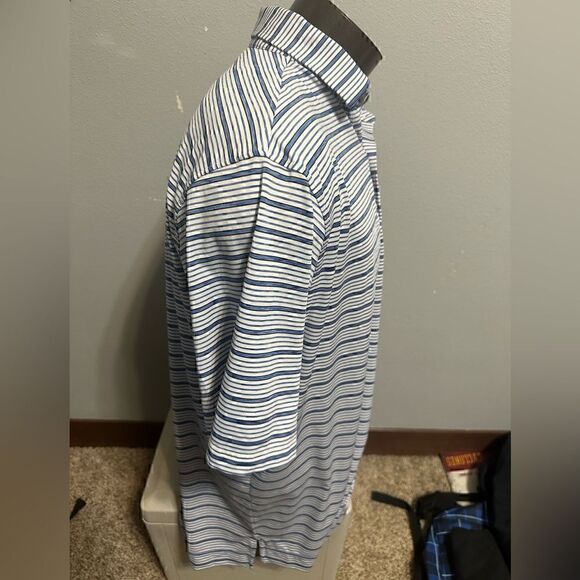 FootJoy Mens XL Twin Eagles Striped Short Sleeve Polo - Picture 5 of 8